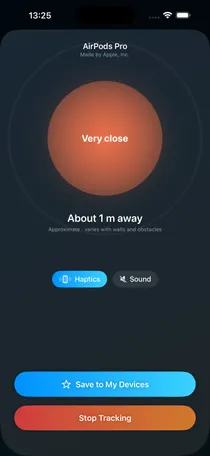TraceIt proximity finder homing in on a hidden tracker